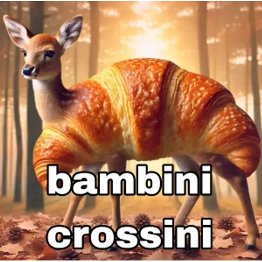 Bambini Crossini - A deer-croissant hybrid character from Italian Brainrot Mode