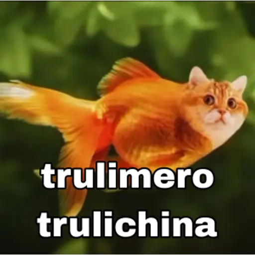 Trulimero Trulichina - A peculiar character with Chinese-Italian fusion name from Italian Brainrot Mode