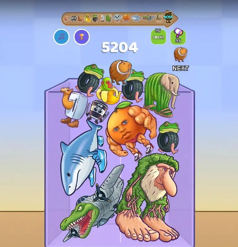 Italian Brainrot Meme Characters in Merge Fellas Online Game