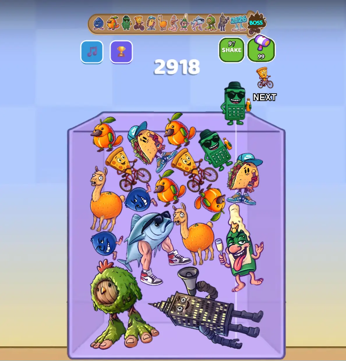 Merge Fellas Italian Brainrot 22 gameplay showing New Year 2026 meme characters